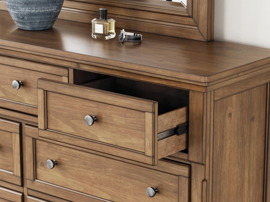 Vandenmore Queen Panel Bed with Mirrored Dresser - alternate view 14