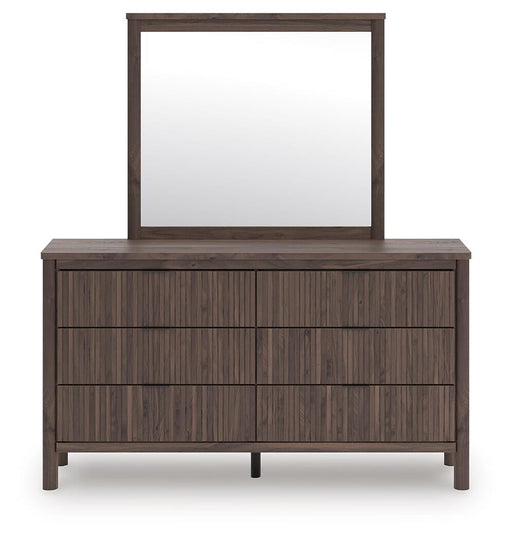 Cadmori Full Upholstered Panel Platform Bed, Dresser, Mirror and Nightstand - alternate view 2