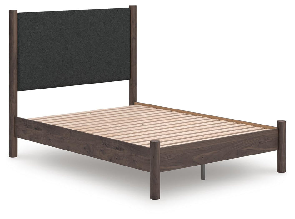 Cadmori Full Upholstered Panel Platform Bed, Dresser, Mirror and Nightstand - alternate view 9
