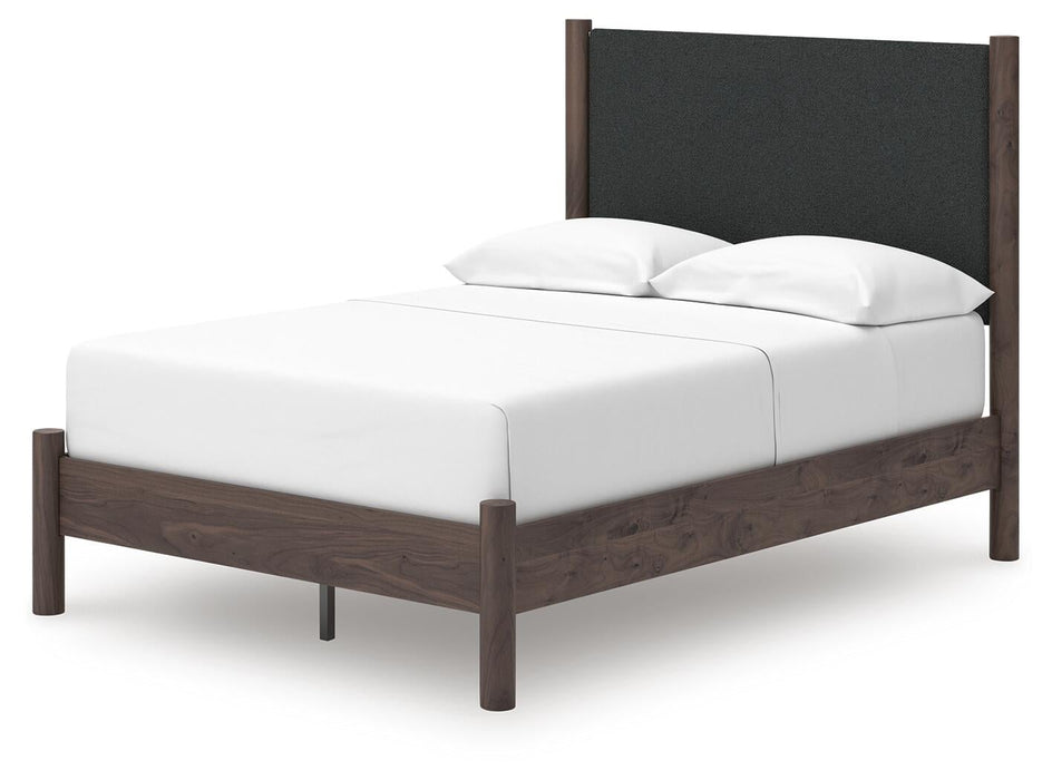 Cadmori Full Upholstered Panel Platform Bed, Dresser, Mirror and Nightstand - alternate view 11