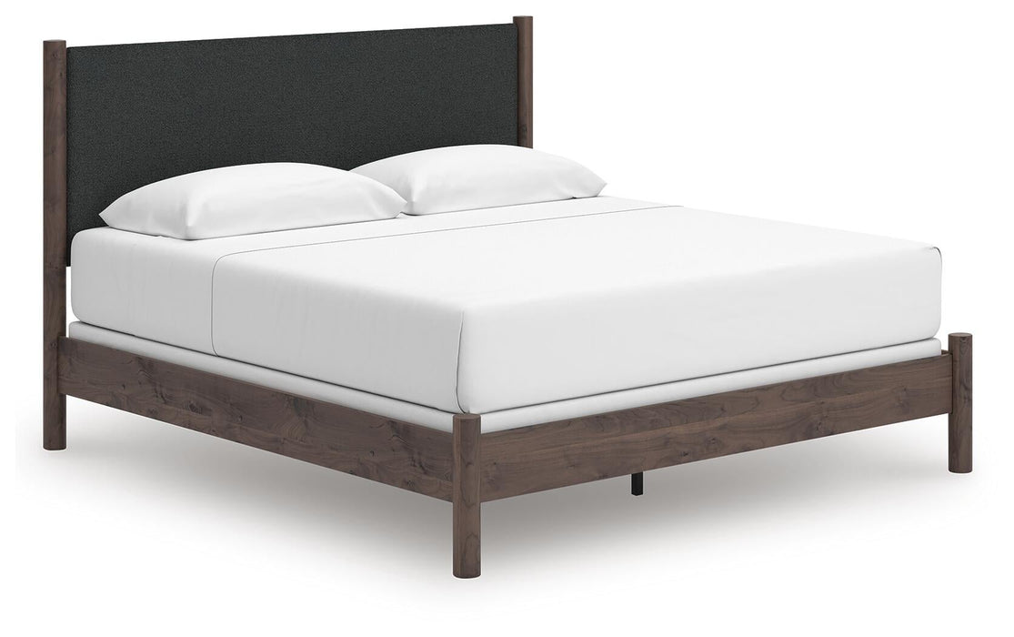 Cadmori King Upholstered Panel Bed, Dresser, Mirror and Nightstand - alternate view 8