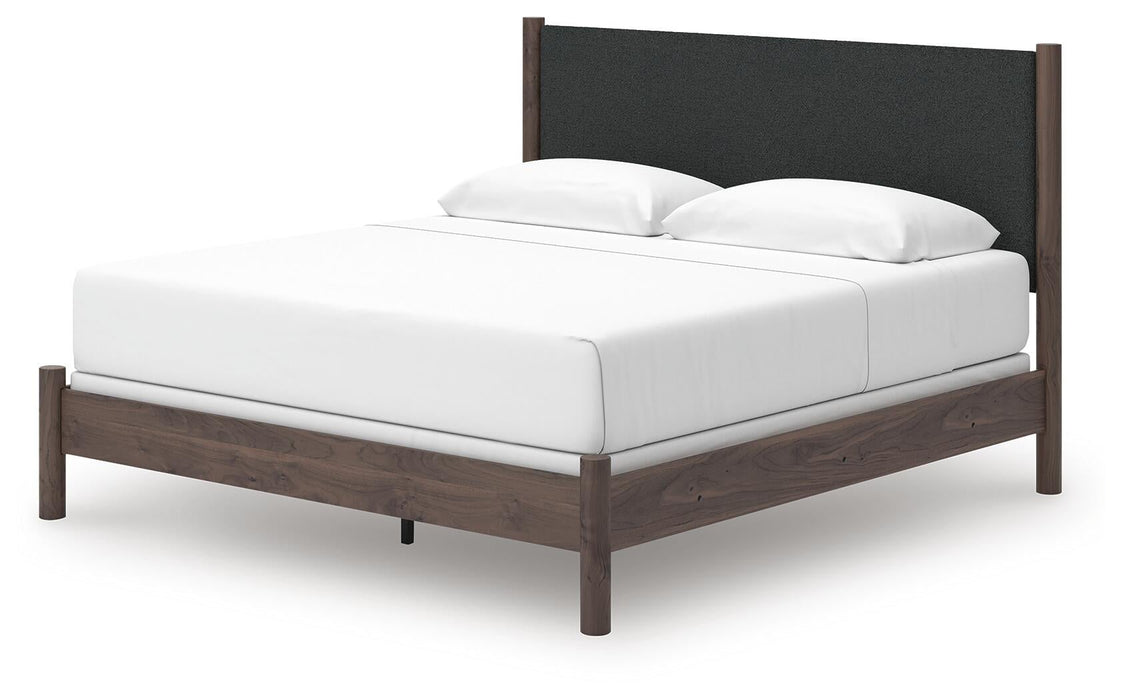 Cadmori King Upholstered Panel Bed, Dresser, Mirror and Nightstand - alternate view 11