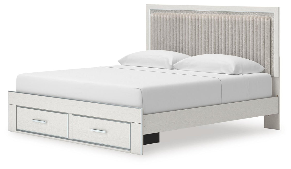 Birmonton King Upholstered Panel Platform Storage Bed, Dresser, Mirror and Nightstand - alternate view 10