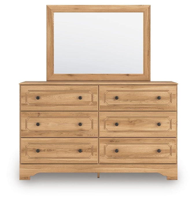 Galletyn Full Panel Bed with Mirrored Dresser - alternate view 2