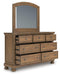 Vandenmore King Panel Bed with Mirrored Dresser - alternate view 4