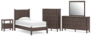 Cadmori Twin Panel Bed, Dresser, Mirror, Chest and Nightstand
