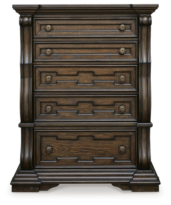 Maylee Queen Canopy Bed, Dresser, Mirror, Chest and Nightstand - alternate view 6