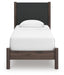 Cadmori Twin Upholstered Panel Platform Bed, Dresser, Mirror and Nightstand - alternate view 7