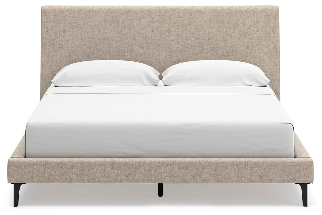 Cielden California King Upholstered Bed with Roll Slats, Dresser and Mirror - alternate view 7