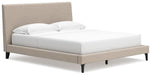 Cielden California King Upholstered Bed with Roll Slats, Dresser and Mirror - alternate view 8