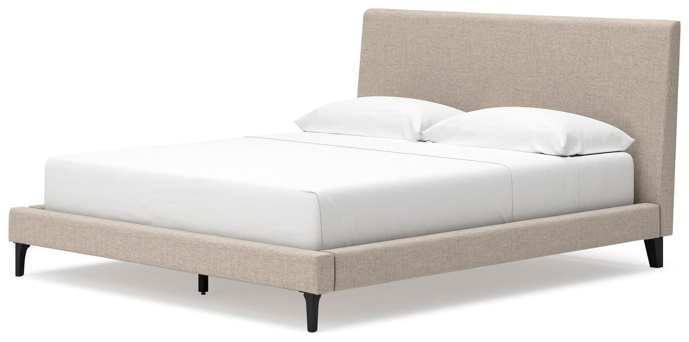 Cielden California King Upholstered Bed with Roll Slats, Dresser and Mirror - alternate view 10