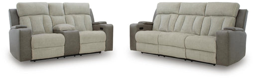 Stately Check Sofa and Loveseat