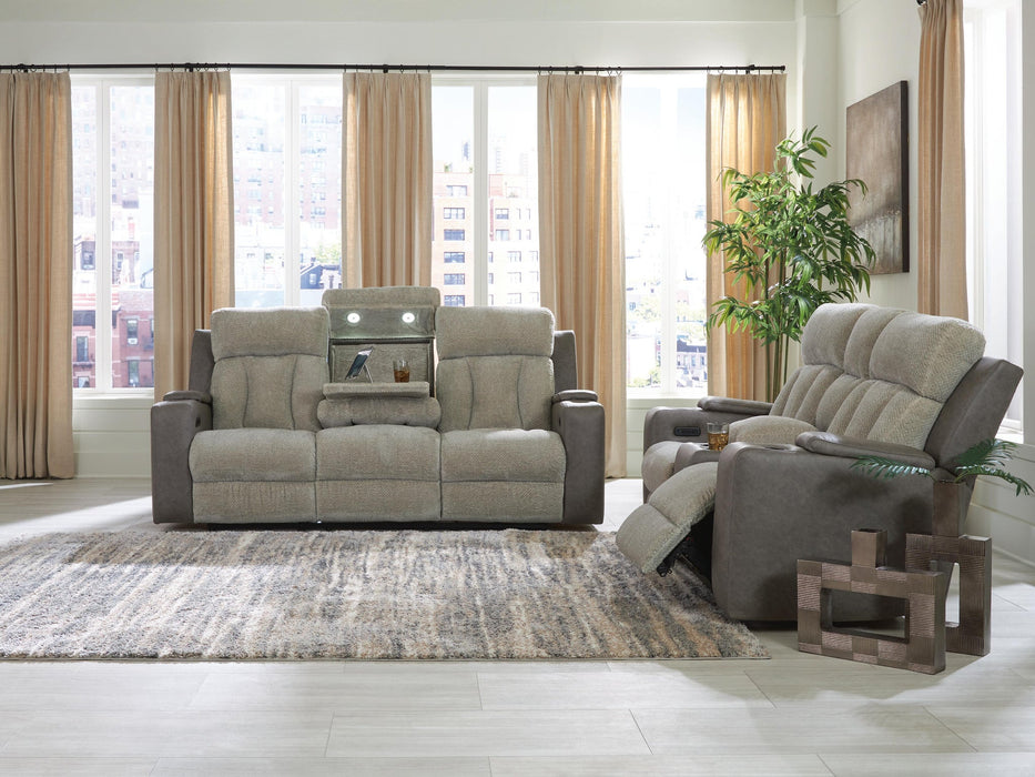 Stately Check Sofa and Loveseat - alternate view 3