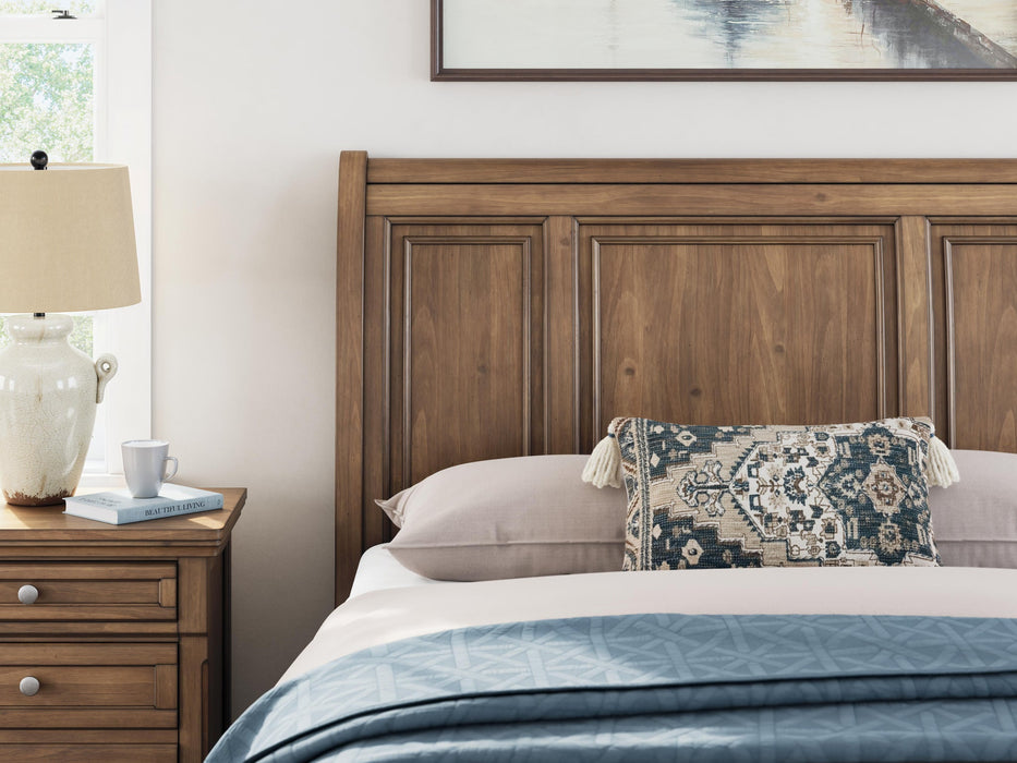 Vandenmore Queen Storage Sleigh Bed with Mirrored Dresser - alternate view 13