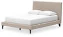 Cielden Queen Upholstered Bed with Roll Slats, Dresser, Mirror and Nightstand - alternate view 11