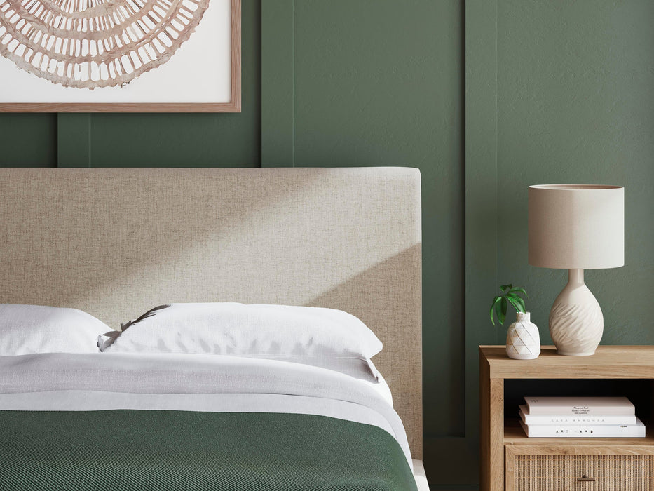 Cielden Queen Upholstered Bed with Roll Slats, Dresser, Mirror and Nightstand - alternate view 20