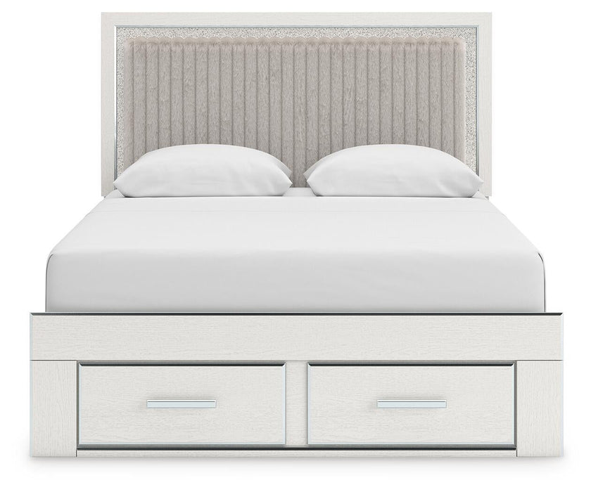Birmonton Queen Upholstered Panel Platform Storage Bed, Dresser and Mirror - alternate view 7