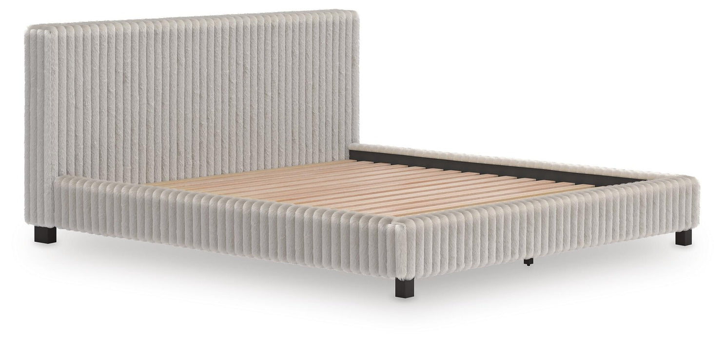 Birmonton California King Upholstered Bed, Dresser, Mirror and Nightstand - alternate view 9