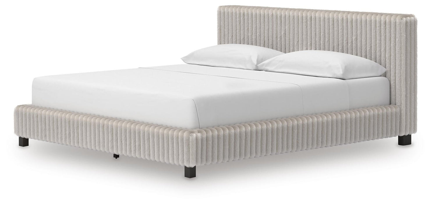 Birmonton California King Upholstered Bed, Dresser, Mirror and Nightstand - alternate view 11