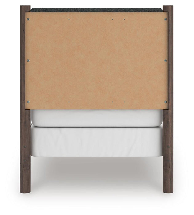 Cadmori Twin Upholstered Panel Bed, Dresser and Mirror - alternate view 9