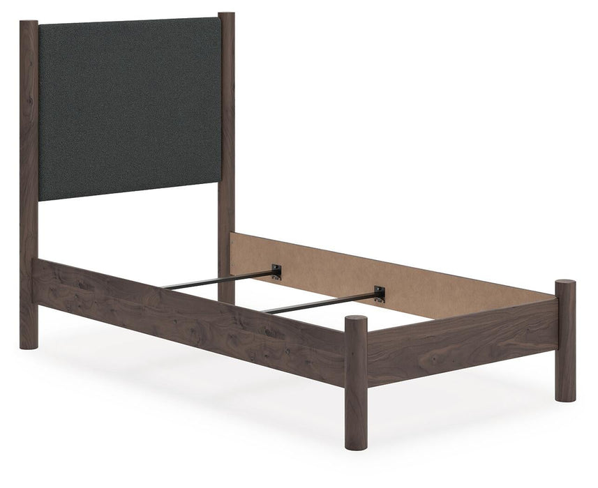 Cadmori Twin Upholstered Panel Bed, Dresser and Mirror - alternate view 11