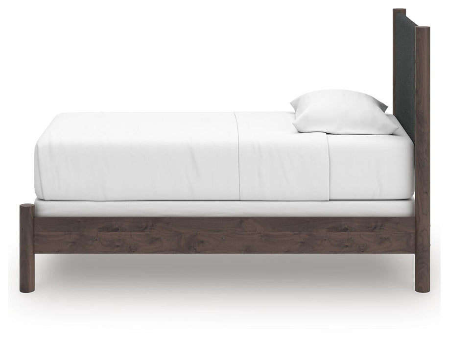 Cadmori Twin Upholstered Panel Bed, Dresser and Mirror - alternate view 12
