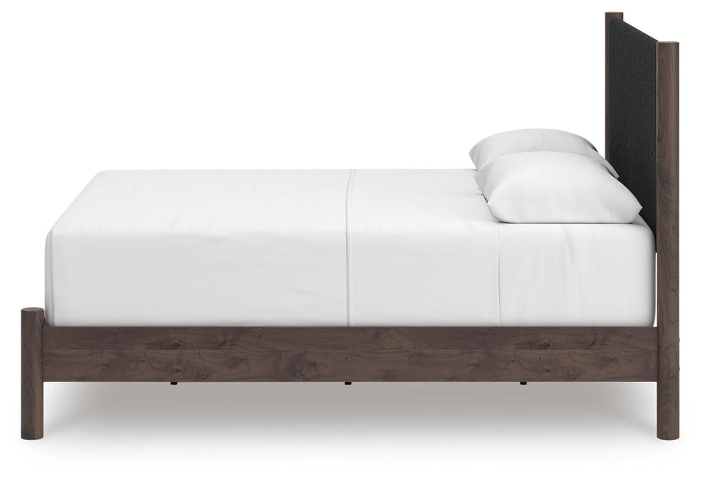 Cadmori Queen Upholstered Panel Bed, Dresser and Mirror - alternate view 12
