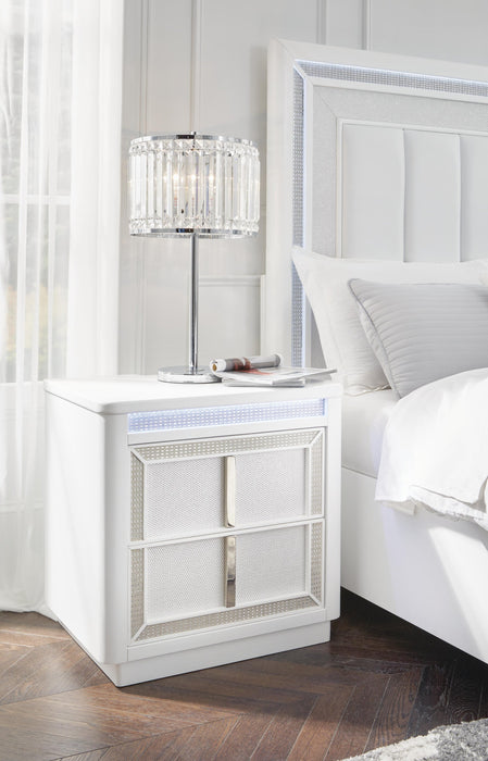 Chalanna California King Upholstered Storage Bed, Dresser and Mirror - alternate view 10