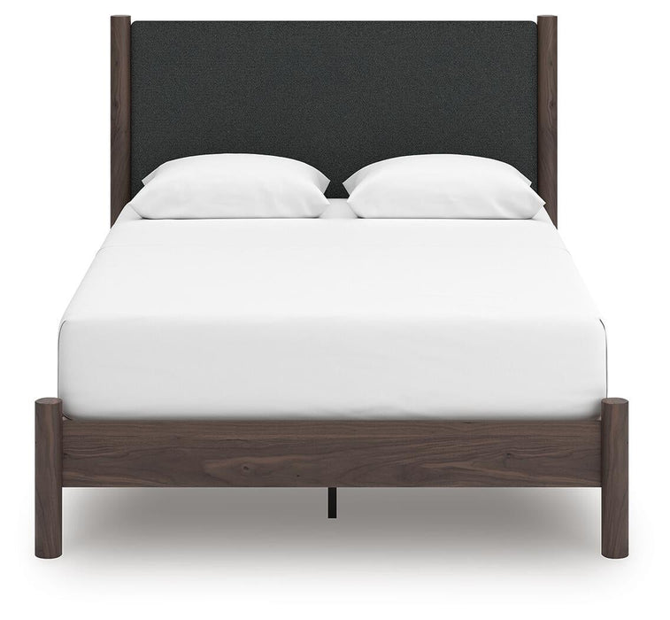 Cadmori Queen Upholstered Panel Platform Bed, Dresser, Mirror, Chest and Nightstand - alternate view 13