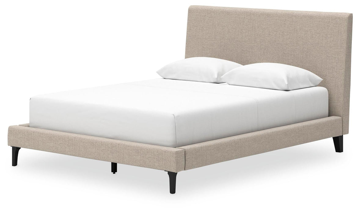 Cielden Queen Upholstered Bed with Roll Slats, Dresser, Mirror, Chest and Nightstand - alternate view 17