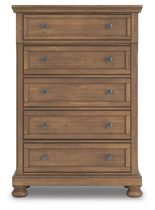 Vandenmore King Storage Sleigh Bed with Mirrored Dresser, Chest and Nightstand - alternate view 7