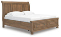 Vandenmore King Storage Sleigh Bed with Mirrored Dresser, Chest and Nightstand - alternate view 14