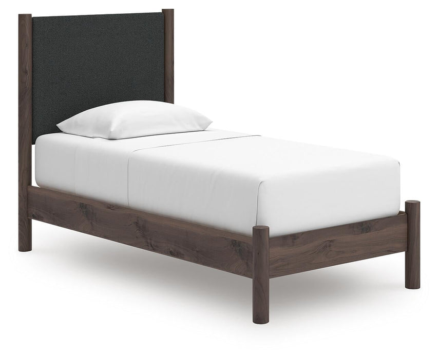 Cadmori Twin Upholstered Panel Platform Bed, Dresser, Mirror, Chest and Nightstand - alternate view 14