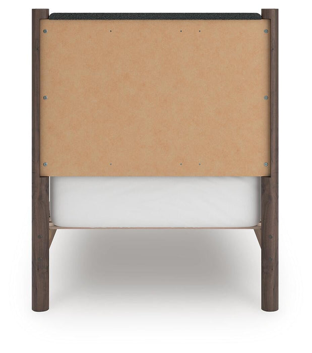 Cadmori Twin Upholstered Panel Platform Bed, Dresser and Mirror - alternate view 9