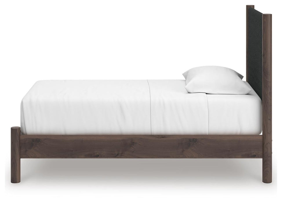 Cadmori Twin Upholstered Panel Platform Bed, Dresser and Mirror - alternate view 11