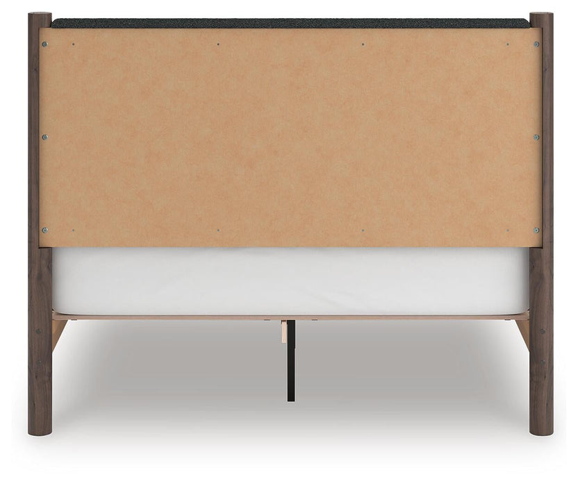 Cadmori Queen Upholstered Panel Platform Bed, Dresser and Mirror - alternate view 10