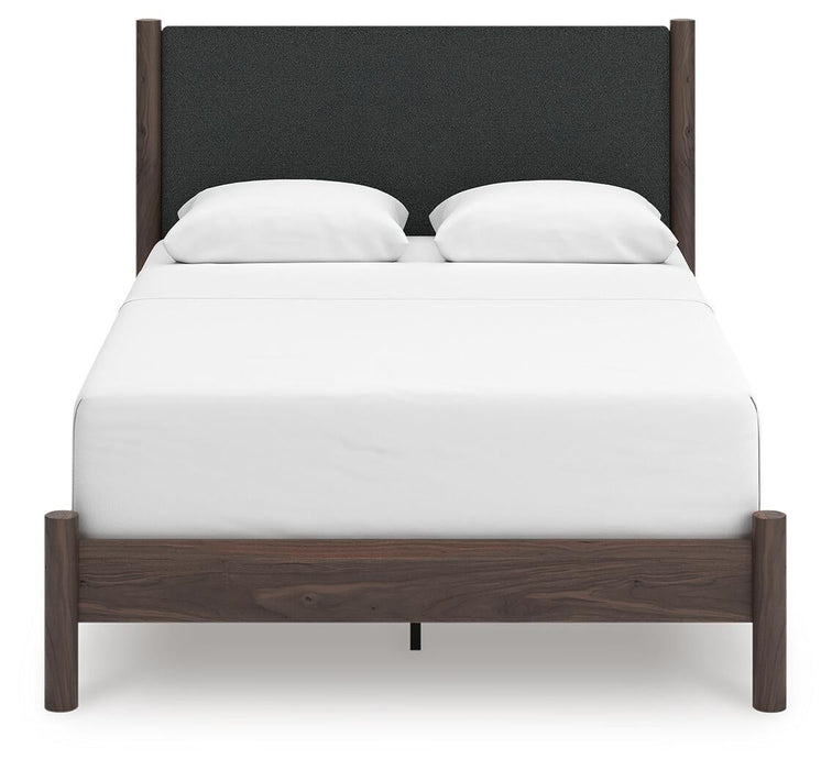 Cadmori Queen Upholstered Panel Bed, Dresser, Mirror, Chest and Nightstand - alternate view 13