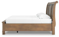 Vandenmore King Storage Sleigh Bed with Mirrored Dresser - alternate view 17
