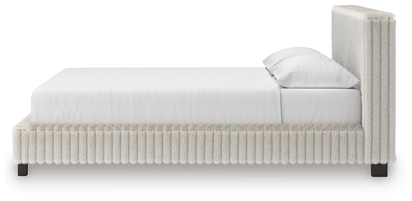 Birmonton California King Upholstered Bed, Dresser and Mirror - alternate view 13