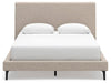 Cielden Queen Upholstered Bed with Roll Slats, Dresser and Mirror - alternate view 7