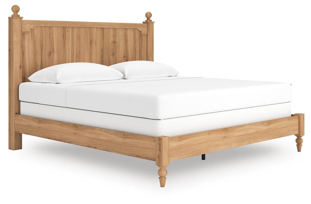 Galletyn King Panel Bed with Mirrored Dresser and Nightstand - alternate view 8