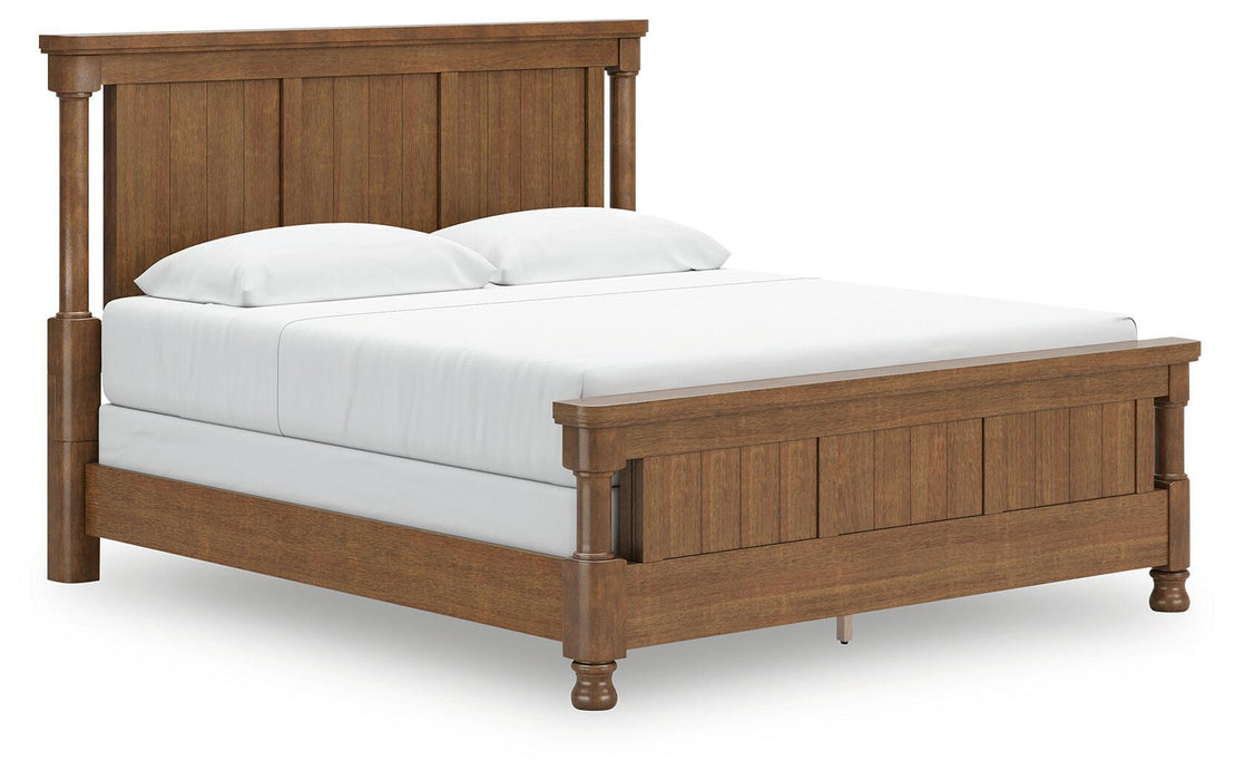 Chadworth King Poster Bed with Mirrored Dresser and Nightstand - alternate view 7