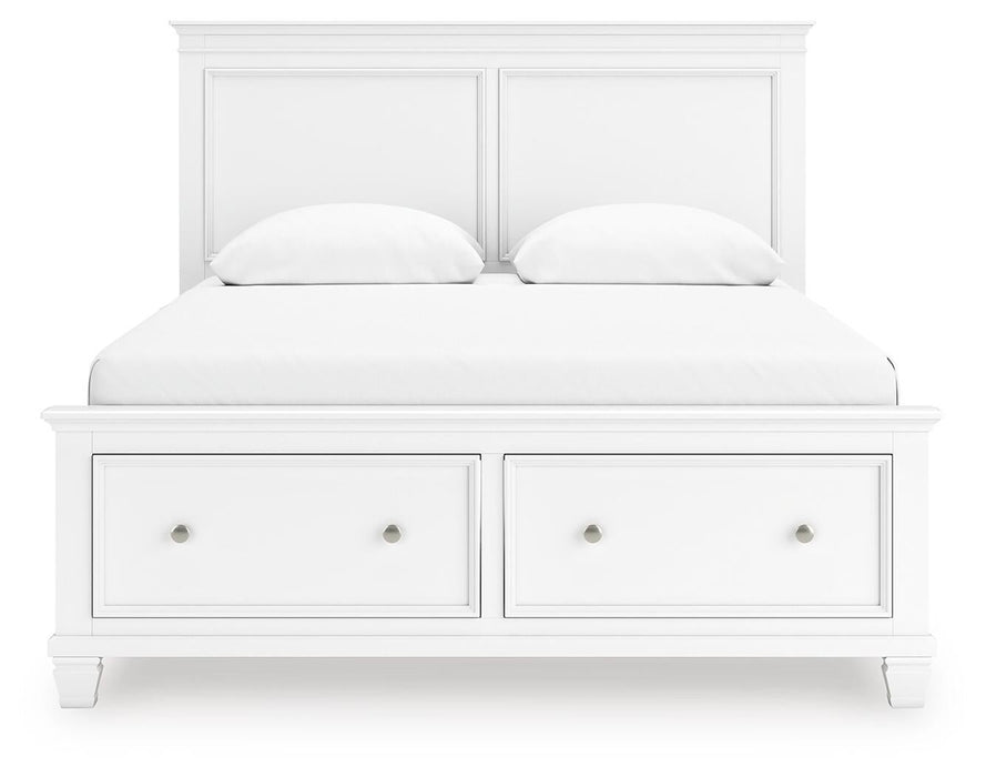 Fortman Queen Panel Storage Bed with Mirrored Dresser and Nightstand - alternate view 7