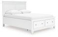 Fortman Queen Panel Storage Bed with Mirrored Dresser and Nightstand - alternate view 8
