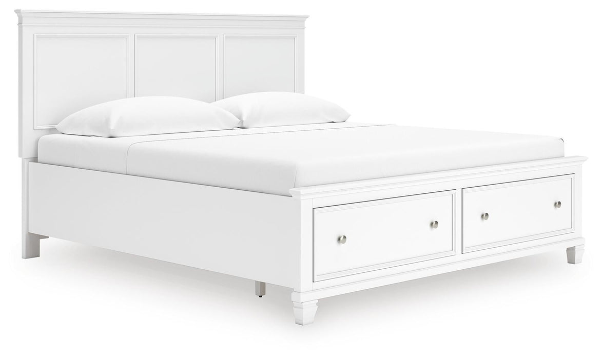 Fortman King Panel Storage Bed with Mirrored Dresser and Nightstand - alternate view 8