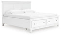 Fortman King Panel Storage Bed with Mirrored Dresser and Nightstand - alternate view 8