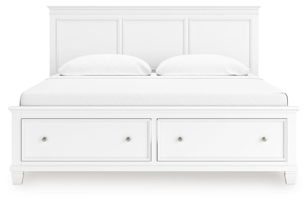 Fortman King Panel Storage Bed with Mirrored Dresser and Nightstand - alternate view 7