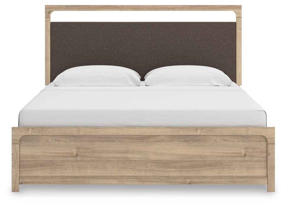Hollymount King Upholstered Panel Bed, Dresser, Mirror and Nightstand - alternate view 7