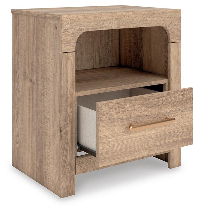 Hollymount King Upholstered Panel Bed, Dresser, Mirror and Nightstand - alternate view 13