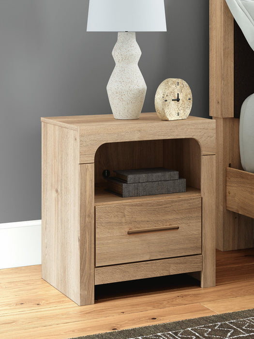 Hollymount King Upholstered Panel Bed, Dresser, Mirror and Nightstand - alternate view 19